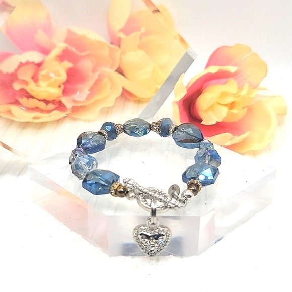 Blue Ice & Jewels Bracelet and Earrings Set - Picture 1 of 14
